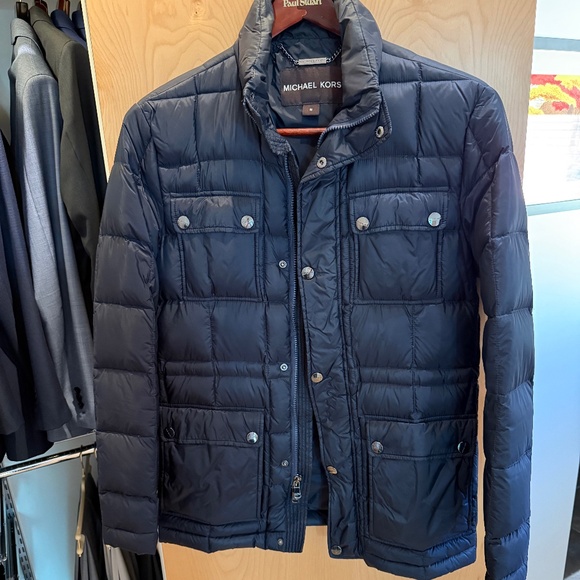 Navy Michael Kors Parka (size medium) - Picture 1 of 8